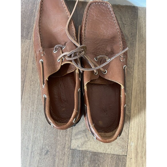 Eddie Bauer Brown Leather Driving Moccasin Loafer Men’s 9 M Shoes - Picture 4 of 6